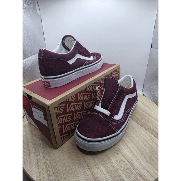 Vans Old Skool kids size 3 Sneakers Shoes Port Royale/ True White Suede/ Canvas - Picture 3 of 6